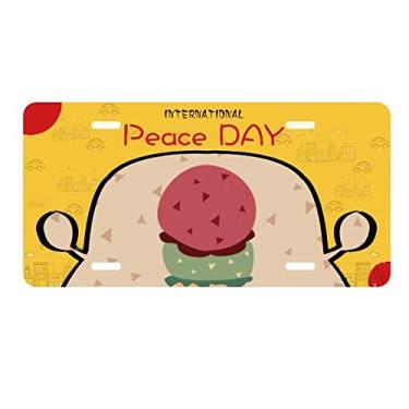 Imagem de DIYthinker Boia de natação de verão para placa de licença de sorvete doce etiqueta decoração de carro dia da paz