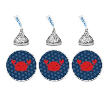 Imagem de Adesivos Andaz Press Chocolate Drop Labels Single, Ícones de Chá de Bebê, Crab, 1