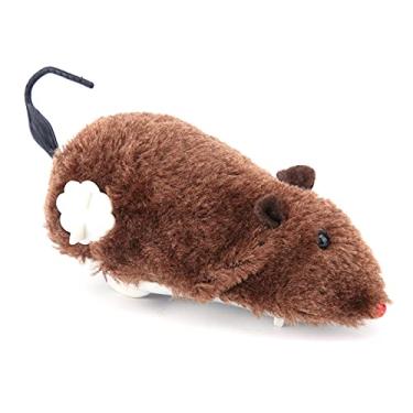 Imagem de Brinquedo de rato para gato, material de pelúcia de portátil durável automático brinquedo de rato para animal de estimação para gato