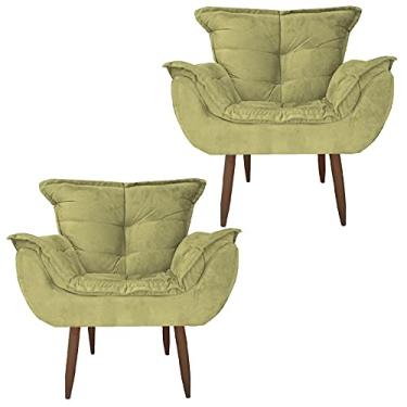 Imagem de Kit 2 Poltronas Opala Decorativa Amarelo - Moveis Aguias