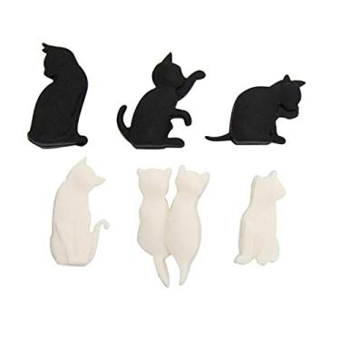 Imagem de A FEI Conjunto de 6 marcadores de copo de silicone para gatos com pingente de copo