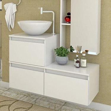 Imagem de Gabinete 3 Gavetas 90cm Florença Darabas Agardi Branco