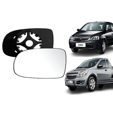 Imagem de Lente Espelho Retrovisor Corsa Montana 03/12 Com Suporte Le
