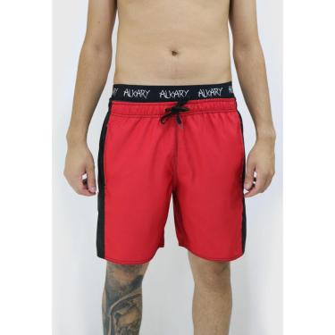 Imagem de Shorts Elástico Alkary Lista Vermelha-Masculino