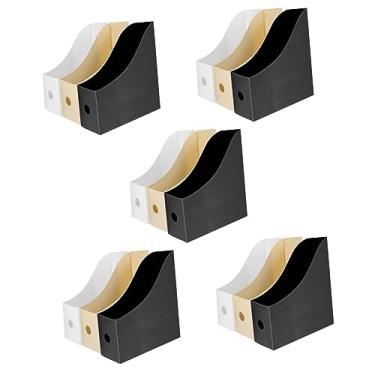 Imagem de NOLITOY 15 Pçs Escaninho De Livros Arquivo De Documentos Escrivaninha Suportes Brancos Escaninhos Para Suporte Preto Estante Organizador Doméstico Arquivos De Plástico Área De