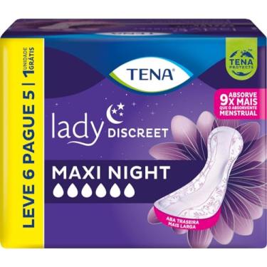 Imagem de Absorvente para Incontinência Urinária Tena Lady Discreet Maxi Night Leve 6 Pague 5 unidades