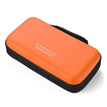 Imagem de LIOVODE Estojo de DVD, estojo de CD de EVA, organizador de armazenamento, porta-carteira de DVD protetor portátil para carro, Laranja96, 96 Capacity, Caixa, portátil