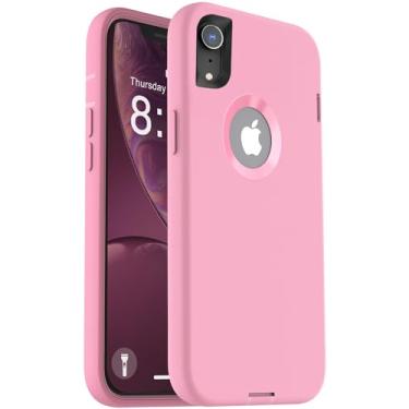 Imagem de ORIbox Capa compatível com capa para iPhone XR, acabamento macio ao toque do exterior de silicone líquido