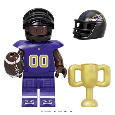 Imagem de Boneco Blocos De Montar Futebol Ravens Futebol Americano
