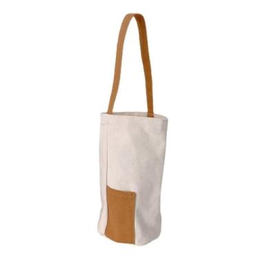 Imagem de Bolsa para garrafa de água, bolsa de transporte de garrafa de água com alça de ombro, bolsa transversal para caminhar, suporte de garrafa de viagem
