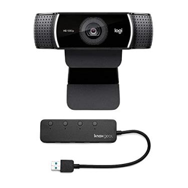 Imagem de Logitech C922 Pro Stream 1080p Webcam with Knox 4-Port USB 3.0 Hub Bundle (2 Items)