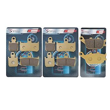 Imagem de SYUU Peças de reposição de motocicleta pastilhas de freio dianteiras traseiras compatíveis com/para Yamaha YZF R1 2007 2008 2009 2010 2011 2013 2014 FA442F FA174R