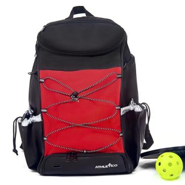 Imagem de Athletico Mochila Pickleball 35L - Bolsas Pickleball para homens ou mulheres Inclui suporte de bola Pickleball (vermelha)