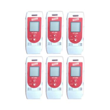 Imagem de Kit 6 Datalogger Digital Temperatura Umidade 32000 Leituras Alarme Usb Ht-900 Portátil Instrutherm