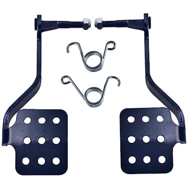 Imagem de QASKEHKT Kit de pedais de acelerador de freio com molas de retorno para 196cc 6,5hp Road Rocket Azusa Fun Kart Radio Flyer Carter Go Kart Vintage Go Cart Racing Drift Trike peças resistentes preto