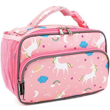 Imagem de Lancheira infantil com isolamento térmico, minibolsa térmica de volta às aulas para meninas, meninos (borboleta colorida)