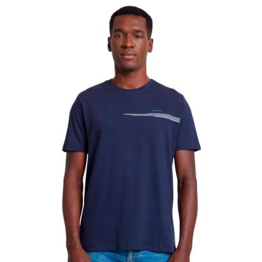 Imagem de Camiseta Aramis Masculina Estampa Faixas Peito Azul Marinho-Masculino