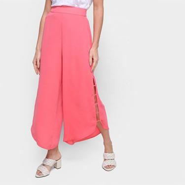 Imagem de Calça Pantacourt Morena Rosa Cintura Alta Feminina-Feminino