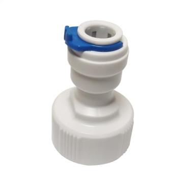 Imagem de MALIDA Adaptador de conexão rápida para filtro de água RO, acessórios de tubo de plástico Push to Connect com certificação NSF (pacote 10) (rosca GHT de 1/10.2 cm para 1/10.2 cm)