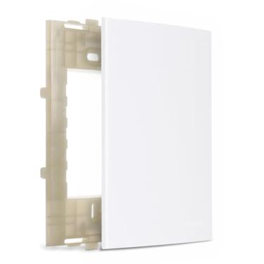 Imagem de Conjunto de Placa+Suporte 4x2 - Cega - Sleek Branco - Margirius