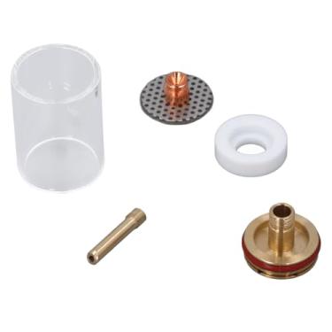 Imagem de Conjunto de Copo de Vidro para Tocha de Soldagem TIG de 5 Unidades para WP 17 18 26, Kit de Conector de Braçadeira de Eletrodo de Copo de Vidro, Feito para Uso Confortável,