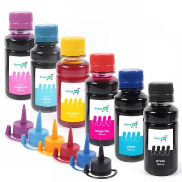 Imagem de Kit 6 Tintas Compatível Epson L1800 100ml Inova Ink