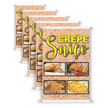 Imagem de 5 Banners Crepes Suíços - G Artes, Banner / Faixa / Lona / Outros