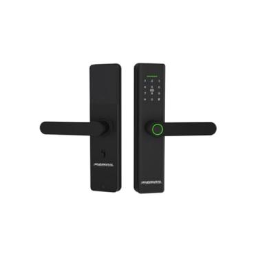 Imagem de Fechadura Inteligente Wifi Slim de Embutir Abertura por Biometria, Senha, Tag, Chave e Remotamente por APP Novadigital