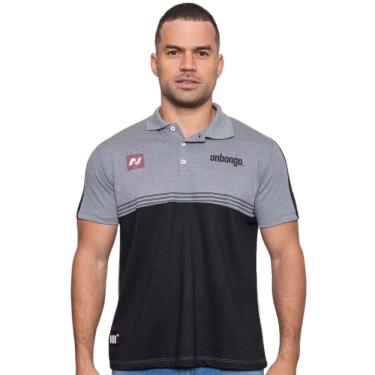 Imagem de Camisa Polo Masculina Onbongo Djow Cinza Mescla ON311
