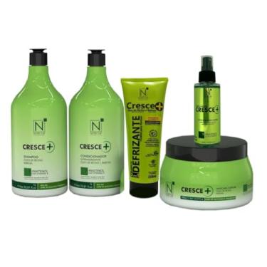 Imagem de Nutry Cap Cresce+ Linha de Produtos para Crescimento Capilar com, Shampoo 1L, Condicionador1L, Máscara 480g, Tônico Capilar e Defrizante 3 em 1