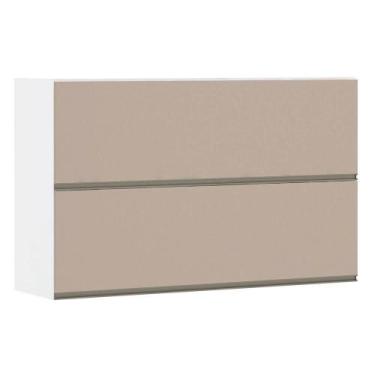 Imagem de Armário Perola Basculante Duplo 120 cm 2 Portas Luciane - Luciane Move