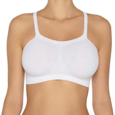 Imagem de Top Bandini Hanes Versátil Feminino Sem Costura Sem Bojo, GG, Branco