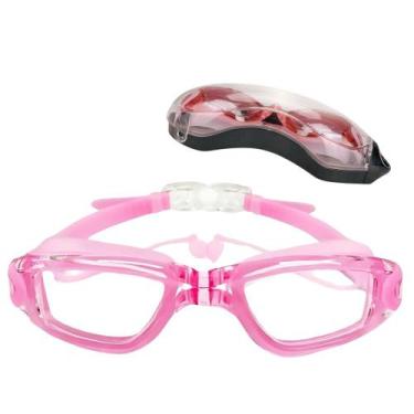 Imagem de Kit Óculos Natação Profissional Lentes Transparentes Estojo - Hero Ban