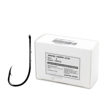 Imagem de Anzol Albatroz 4330 C/ Farpa Black N6/0 - 100 Peças - Albatroz Fishing