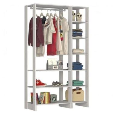 Imagem de Closet Modulado 2 Peças com 1 Cabideiro e 9 Nichos Yes - Nova Mobile