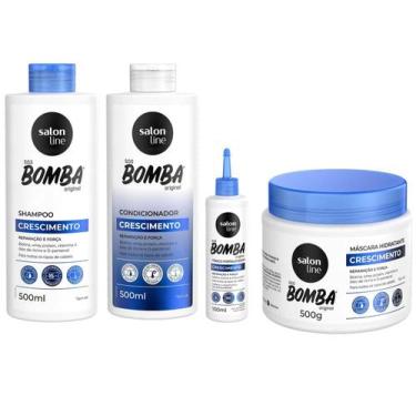 Imagem de Sos Bomba Shampoo Condicionador Tonico E Mascara Salon Line