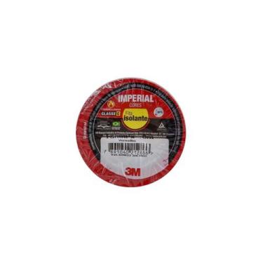 Imagem de Fita isolante vermelha 10m 0,13mmx18mm imperial - 3m