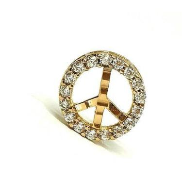 Imagem de Pingente de ouro 18 k Paz com Pedras - Elegancy Joias