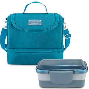 Imagem de Bolsa Térmica Lancheira Necessaire Alça Ombro + Pote Marmita Lanches 2