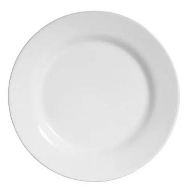 Imagem de Prato Sobremesa Branco de Melamina 20cm Buffet Hotel - Sak'es