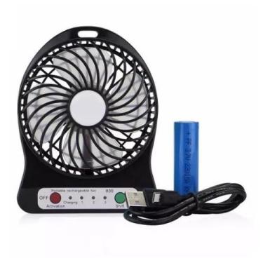 Imagem de Mini ventilador de mesa portátil recarregável com lanterna - Monaliza,