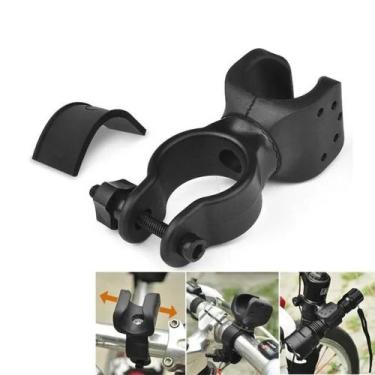 Imagem de Suporte de lanterna tatica para guidao de bicicleta preto - fuxing