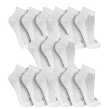 Imagem de Kit 15 Pares Meia Soquete Masculina Sport Trifil T8014K, Branco, 39-44