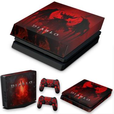 Imagem de Capa Anti Poeira e Skin Compatível PS4 Slim - Diablo IV 4 - Pop Arte S