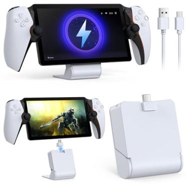 Imagem de KOVA Suporte de carregamento para Playstation Portal, funciona com a maioria das capas, fácil de desconectar, base de carregamento portátil para Ps Portal com cabo USB-C