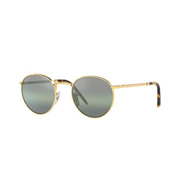 Imagem de Ray-Ban Óculos de sol redondos RB3637, Legend Gold/Polarizado Transparente Gradiente Verde Escuro, 47 mm