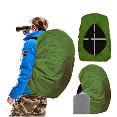 Imagem de Mochila impermeável Joy Walker com alças cruzadas antiderrapantes (15-90L), triplas camadas reforçadas para caminhadas, acampamento, viagem, ciclismo, Military Green, Middle (for 30-40L backpack)