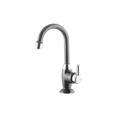 Imagem de Torneira Pvc Lavatório Mesa Bancada 1195 F31 - Lorenzetti Preto Com Cromado
