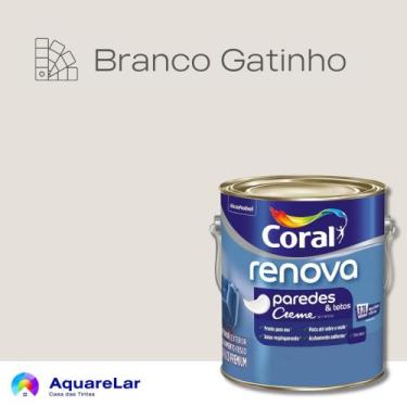 Imagem de Renova Paredes e Tetos Coral Fosco 3,2L, BRANCO GATINHO