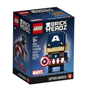 Imagem de Kit de construção LEGO BrickHeadz Captain America 41589